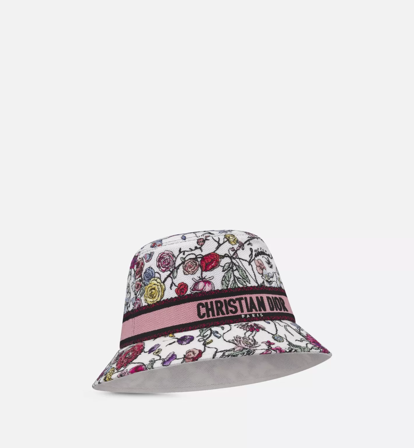 DIOR D-Bobby Florilegio Small Brim Bucket Hat New