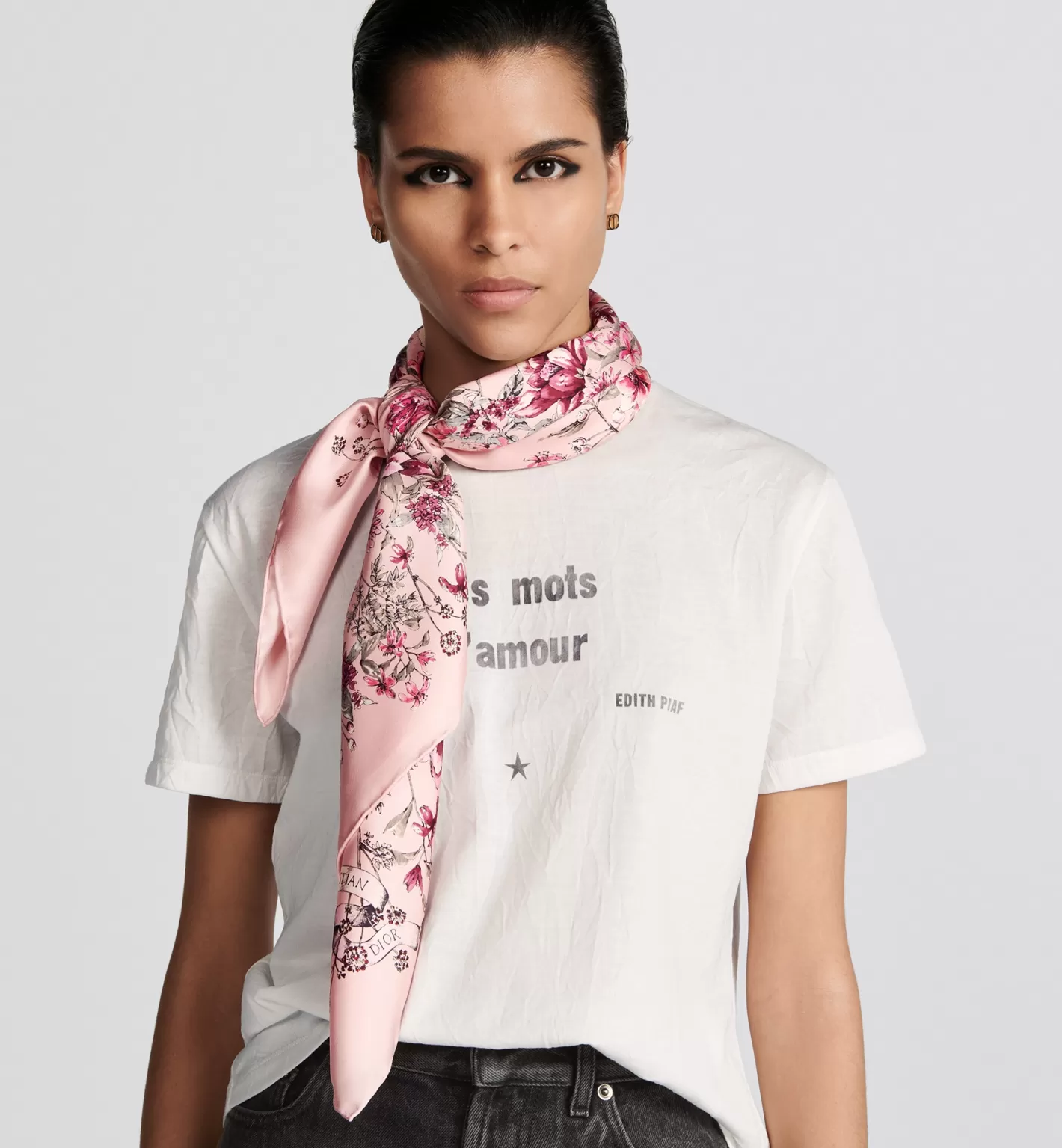 DIOR D-Floral 90 Square Scarf Flash Sale