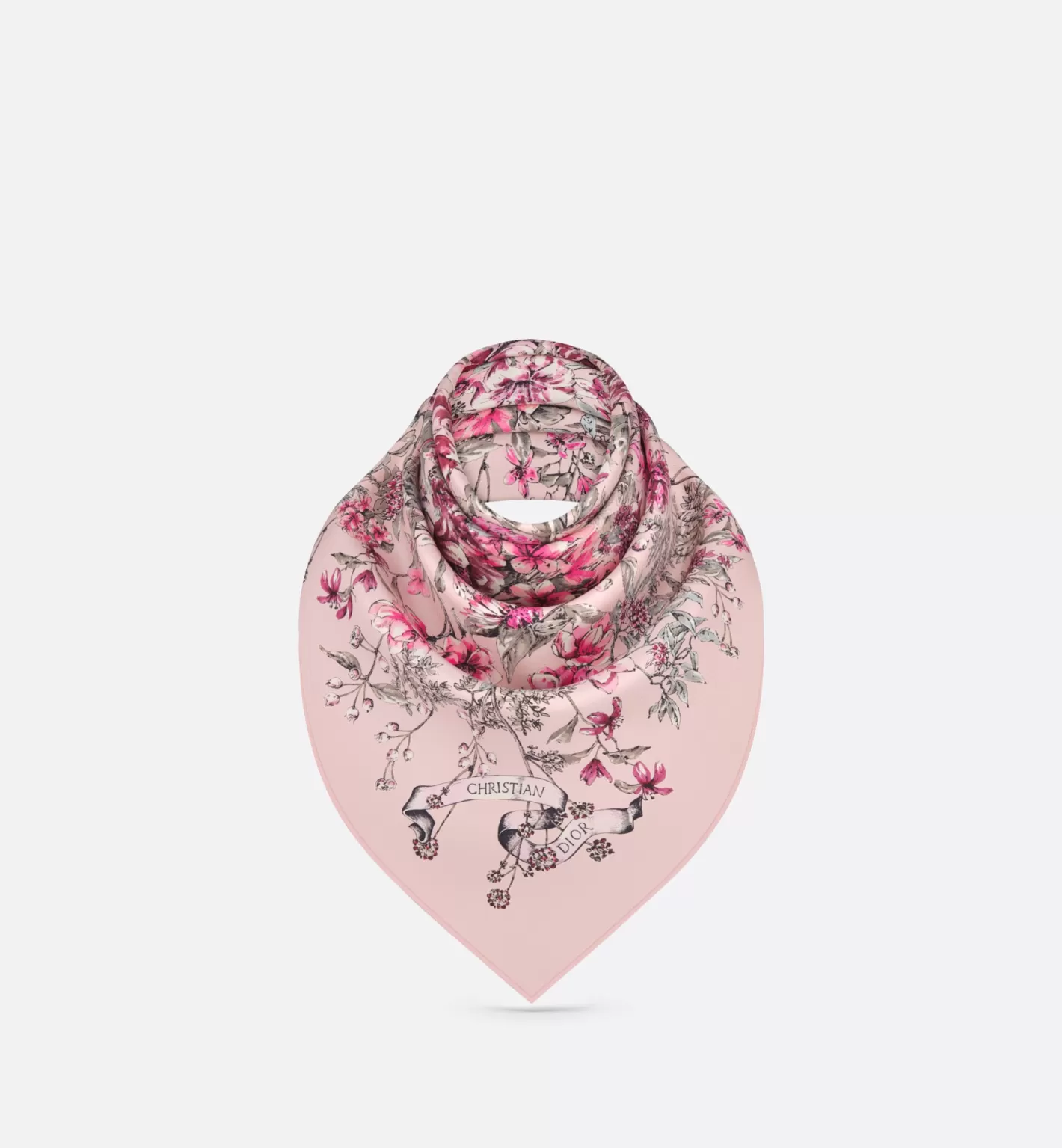 DIOR D-Floral 90 Square Scarf Flash Sale