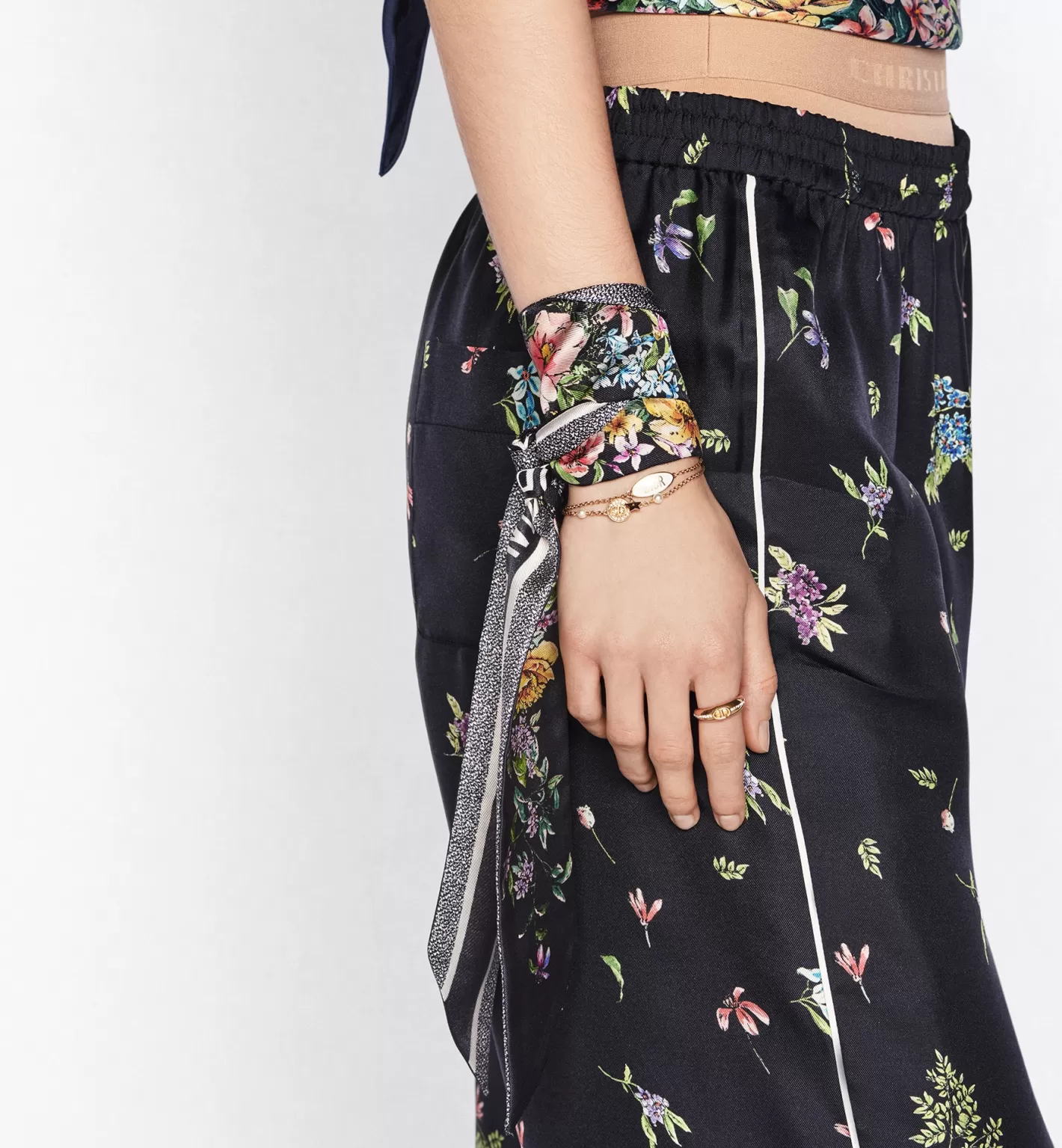 DIOR D-Floral Mitzah Scarf Discount