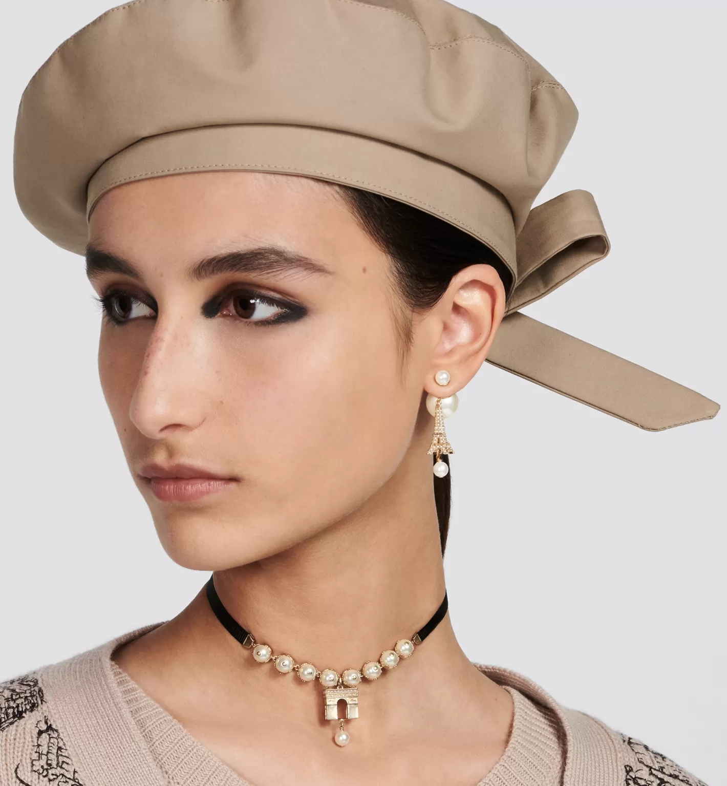 DIOR Arty Oblique Beret With Bow Store