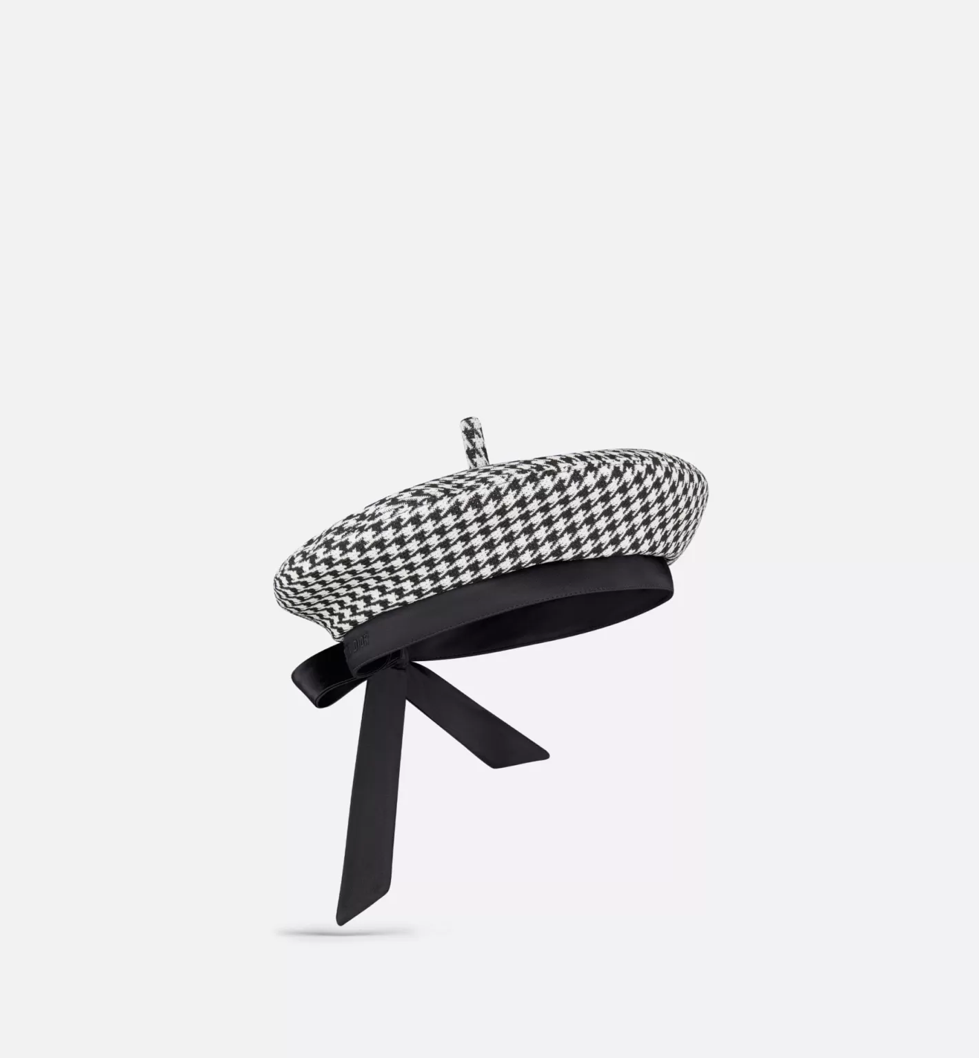 DIOR Arty Houndstooth Beret With Bow Cheap