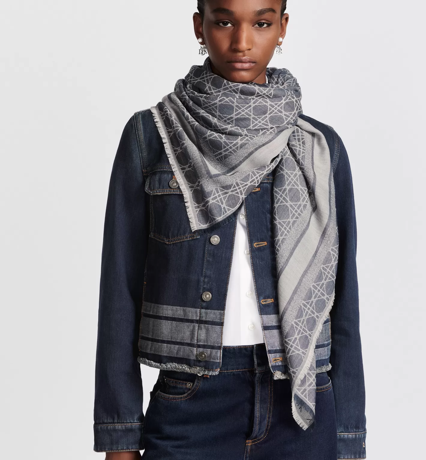 DIOR Cannage Denim Shawl Best