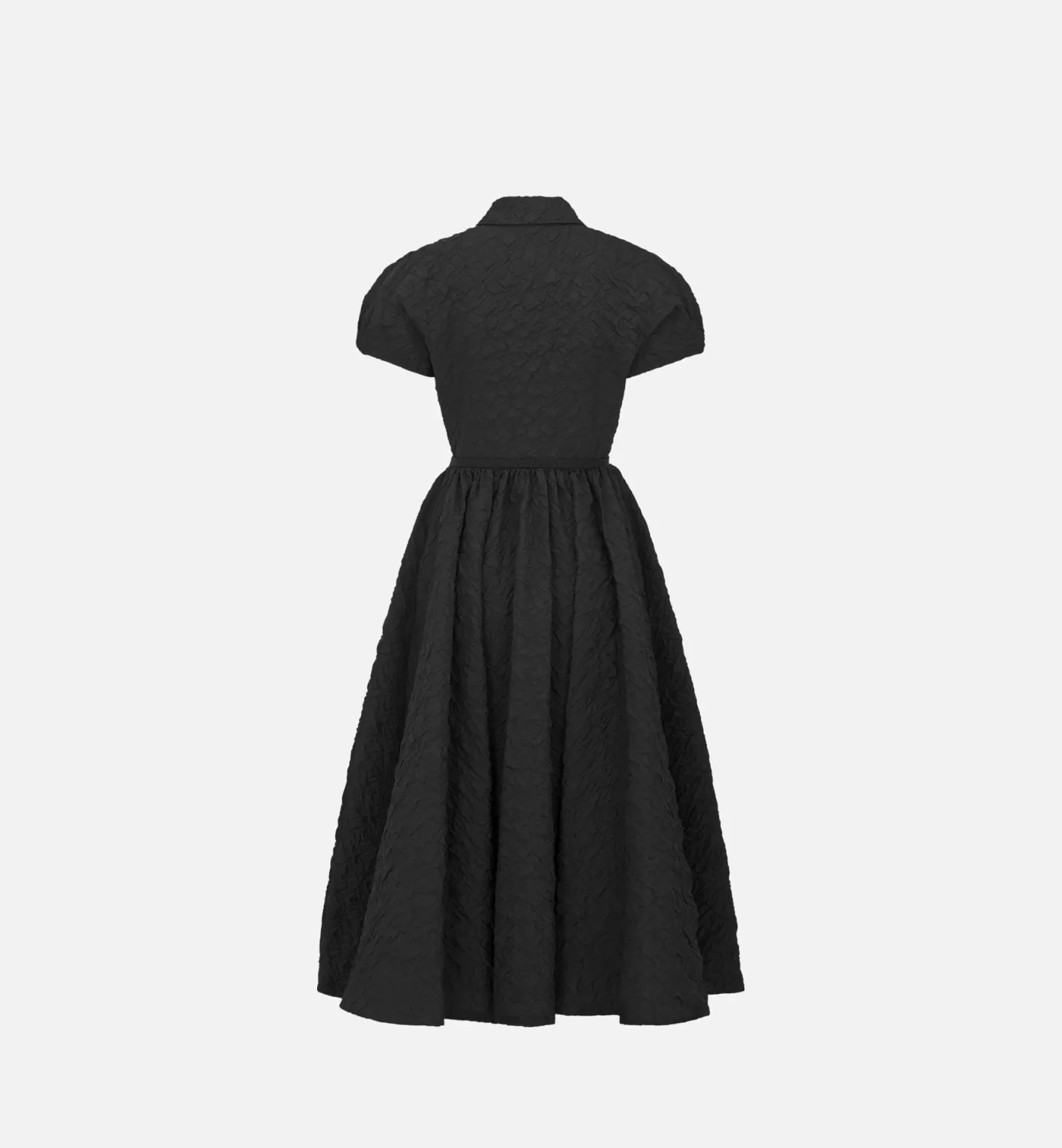 DIOR Flared Mid-Length Dress With Puff Sleeves Cheap