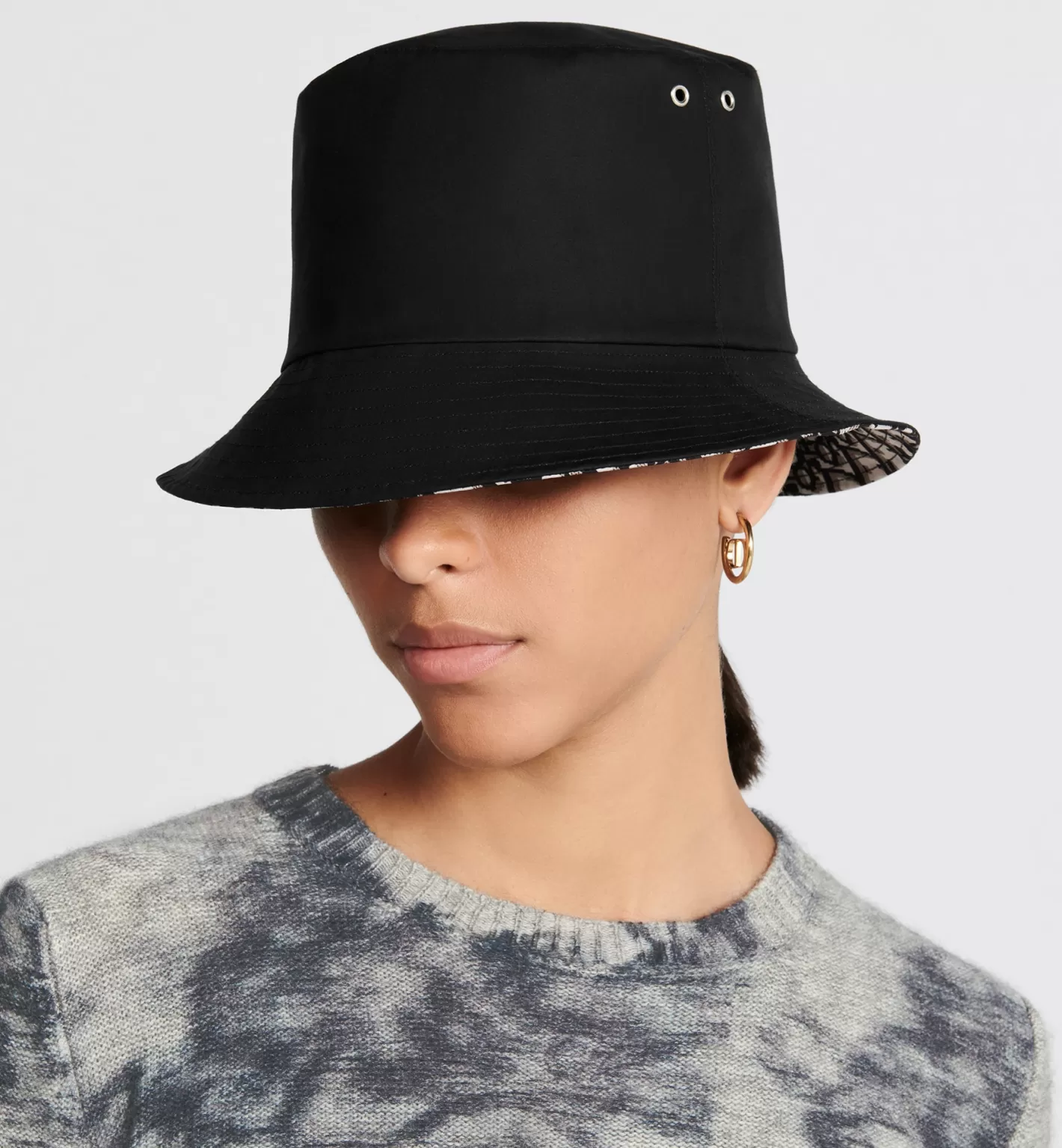 DIOR Reversible Teddy-D Small Brim Bucket Hat Fashion