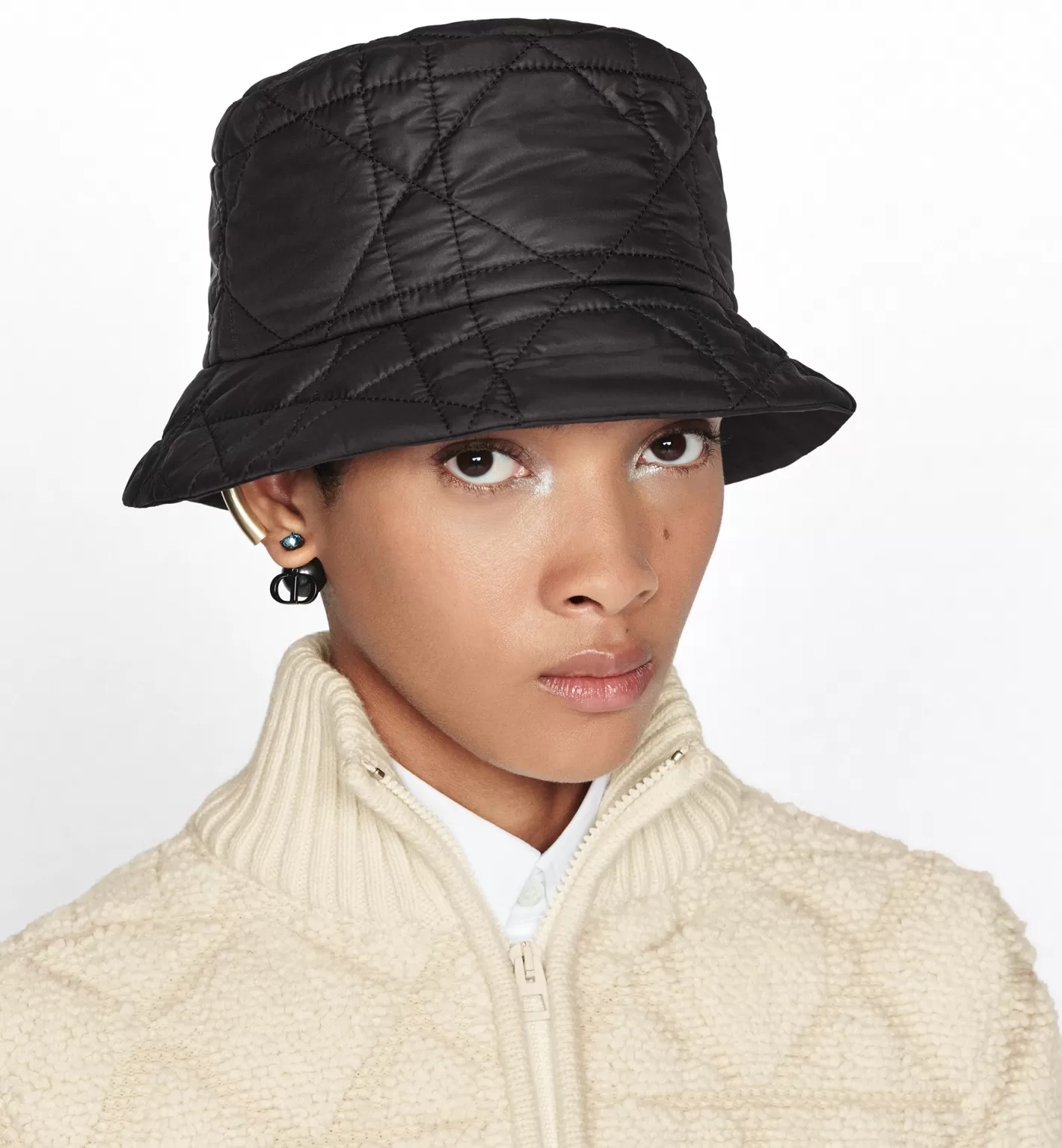 DIOR Teddy-D Macrocannage Small Brim Bucket Hat Outlet