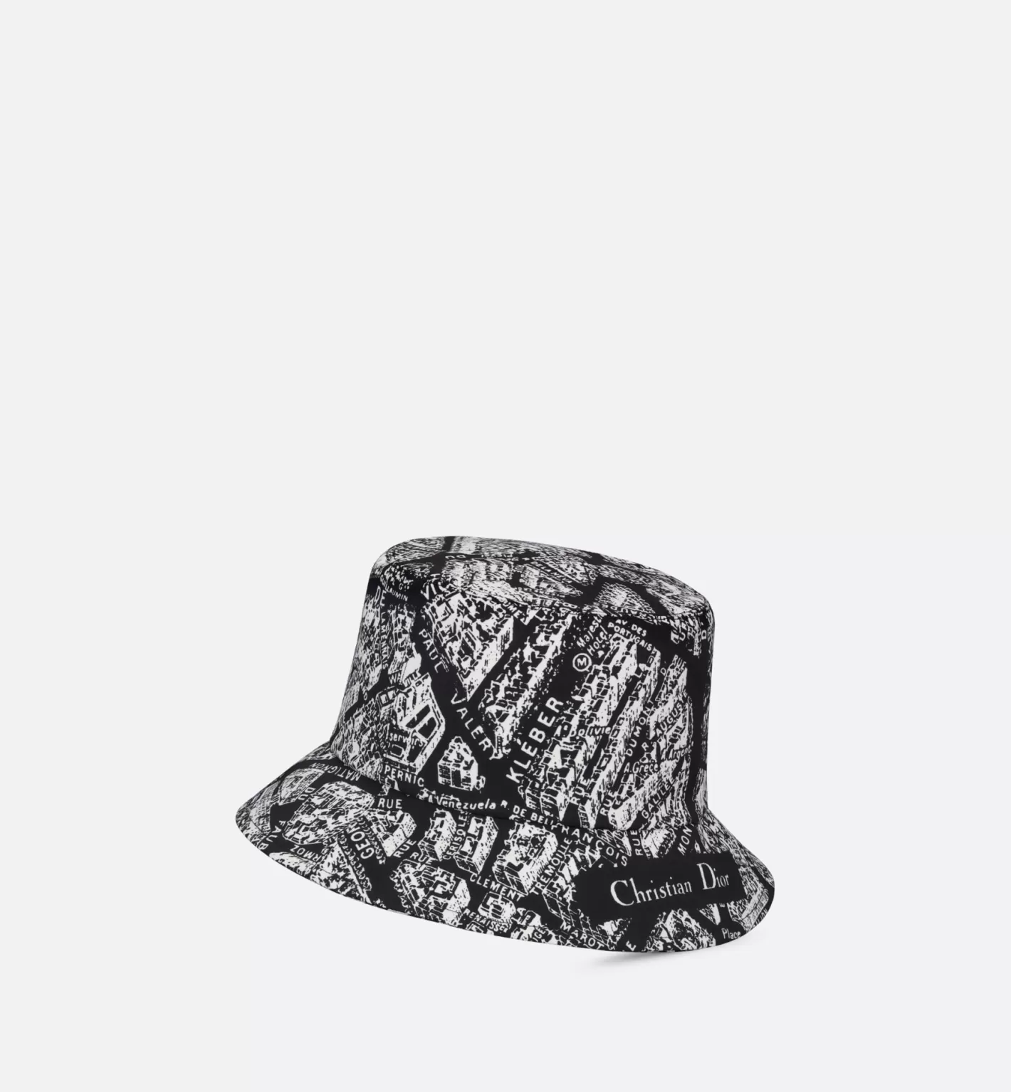 DIOR Teddy-D Plan De Paris Reversible Small Brim Bucket Hat Discount